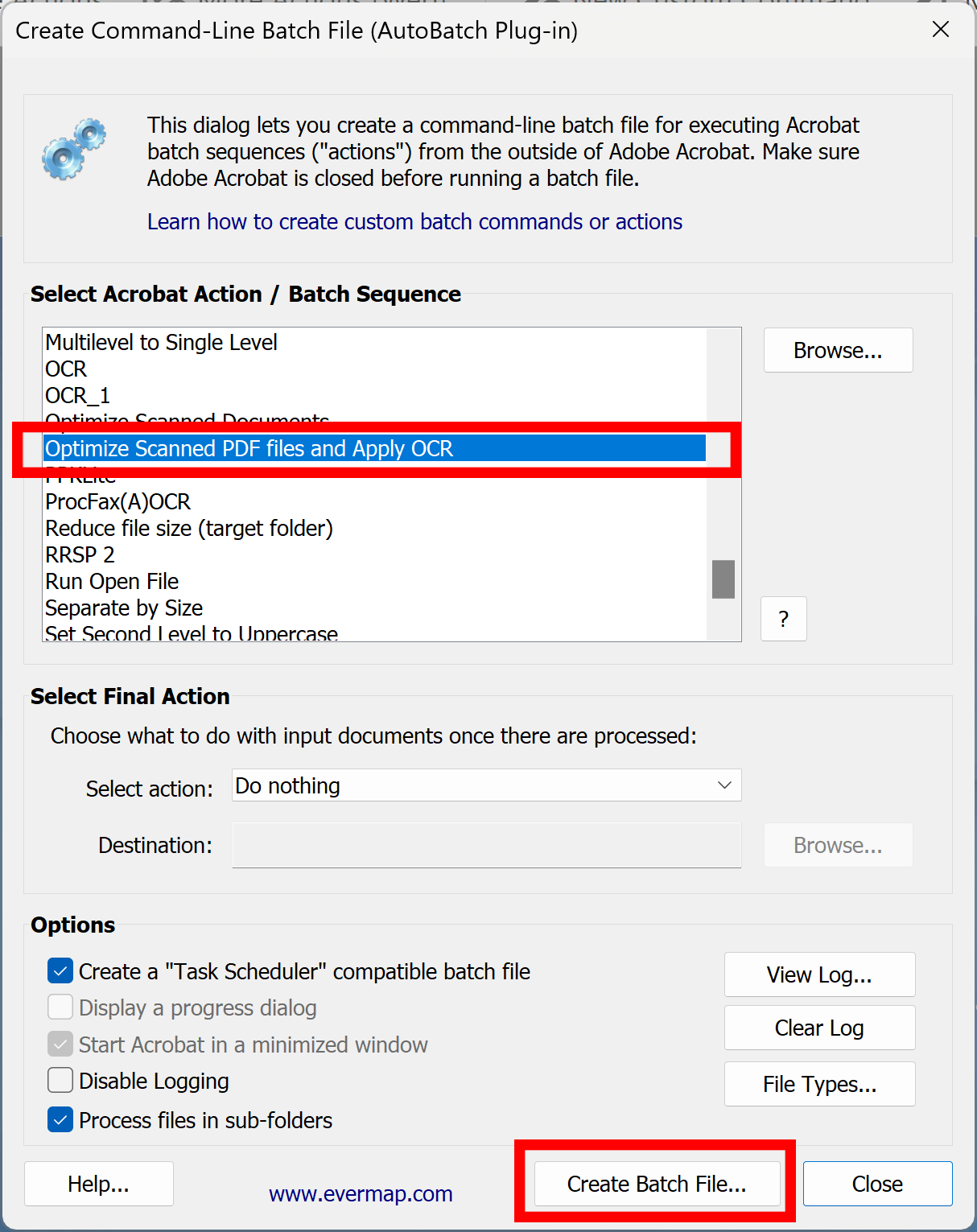 Create Batch File