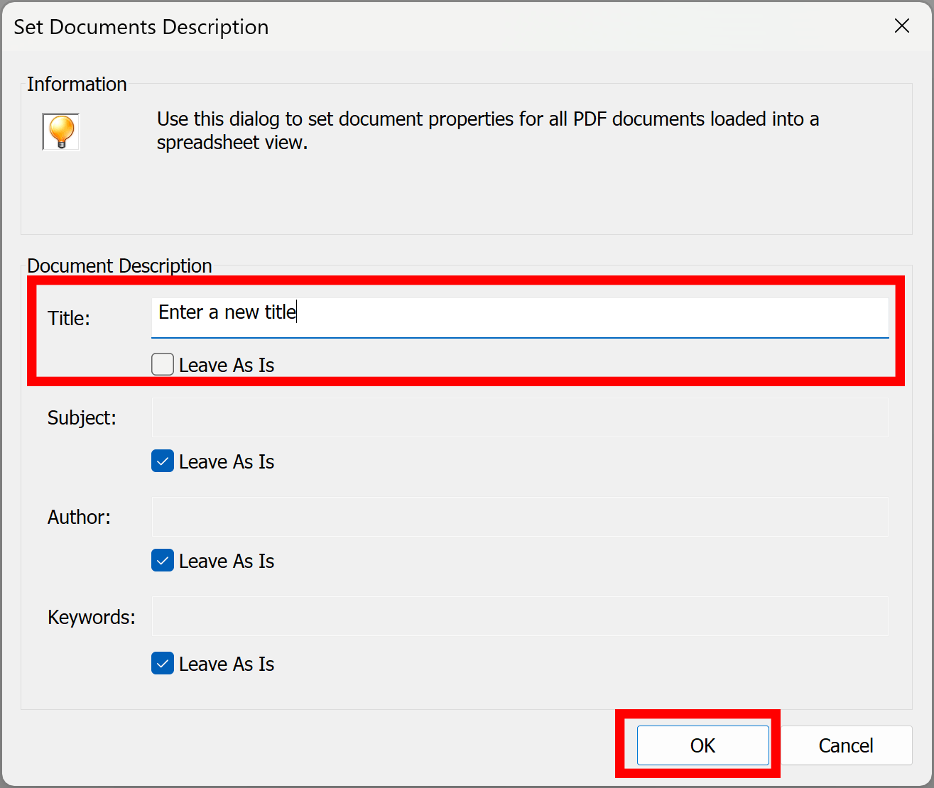 Search and Replace Text in metadata fields