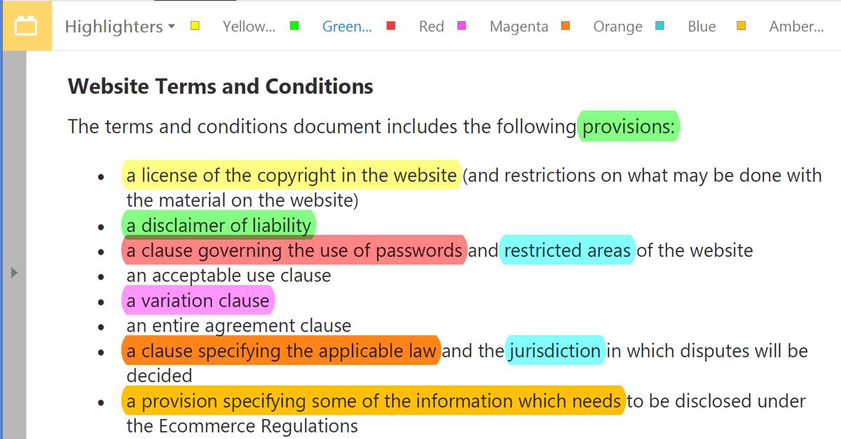 Text highlighters
