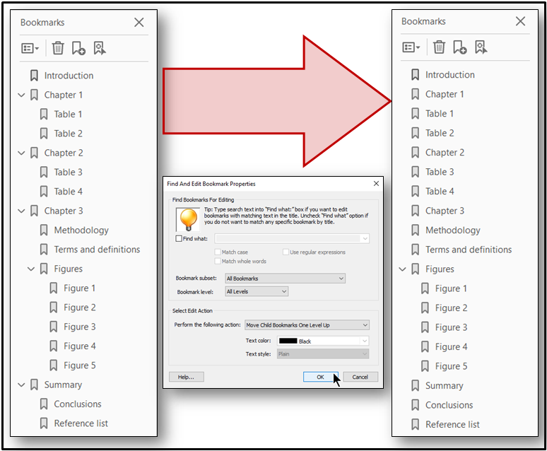 Delete, Move and Style PDF Bookmarks Using The AutoBookmark™ Plug-in