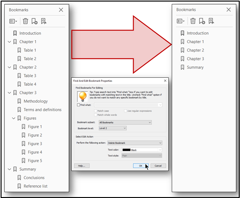 Delete, Move and Style PDF Bookmarks Using The AutoBookmark™ Plug-in