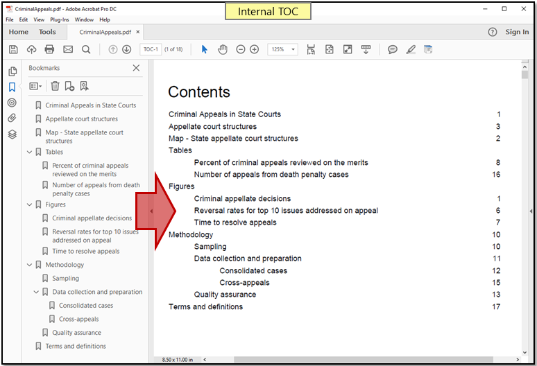 Creating Table Of Contents From Pdf Bookmarks