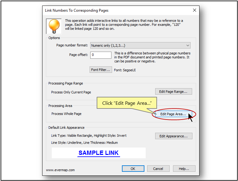 Creating PDF Links To Page Numbers