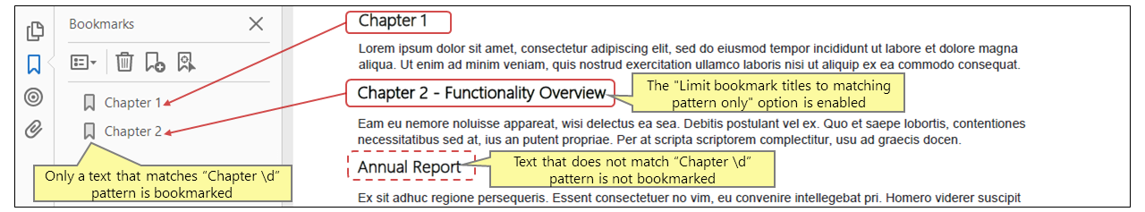 Bookmarking by Text Style