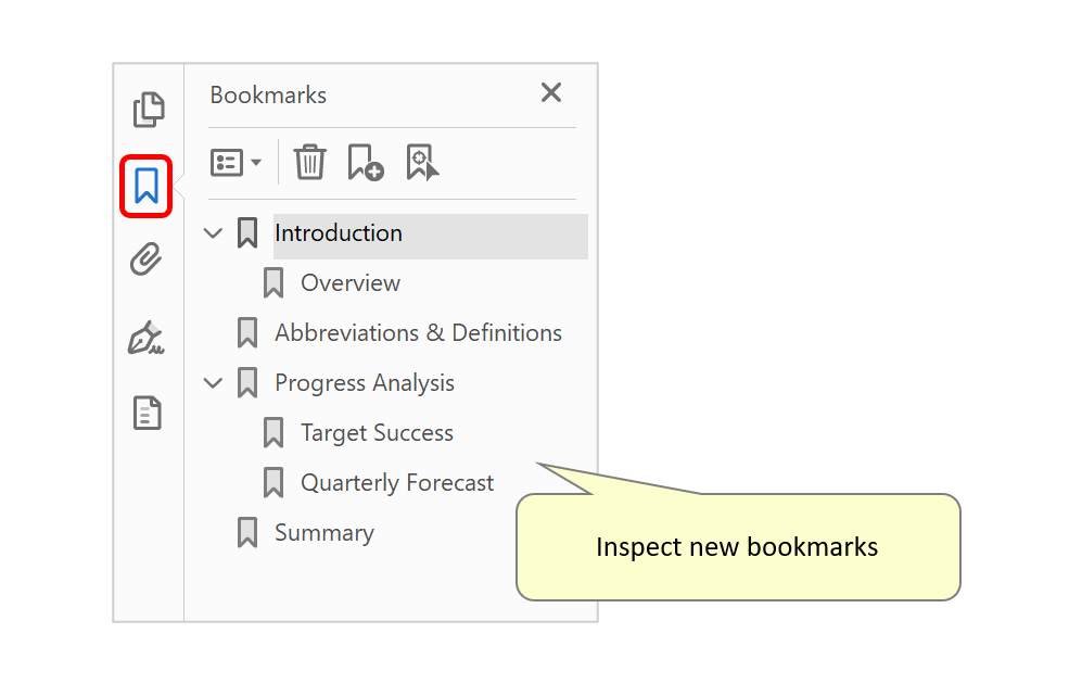 inspect bookmarks