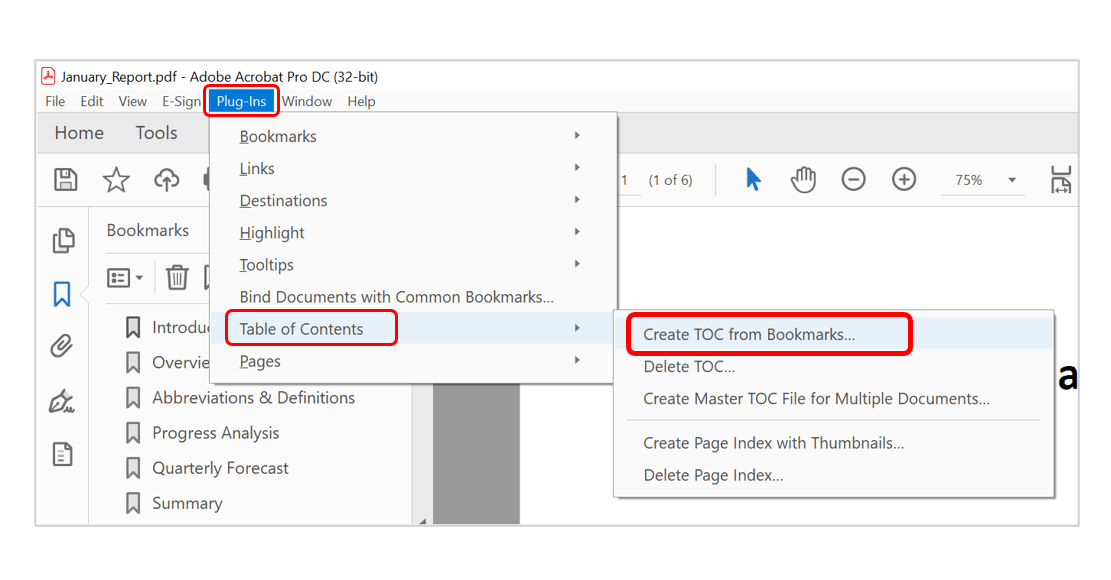 Create A Table Of Contents From A Text File