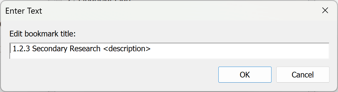 Use special keyword to prompt for bookmark name