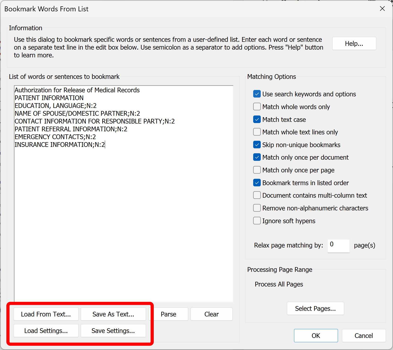 saving and loading settings into a file