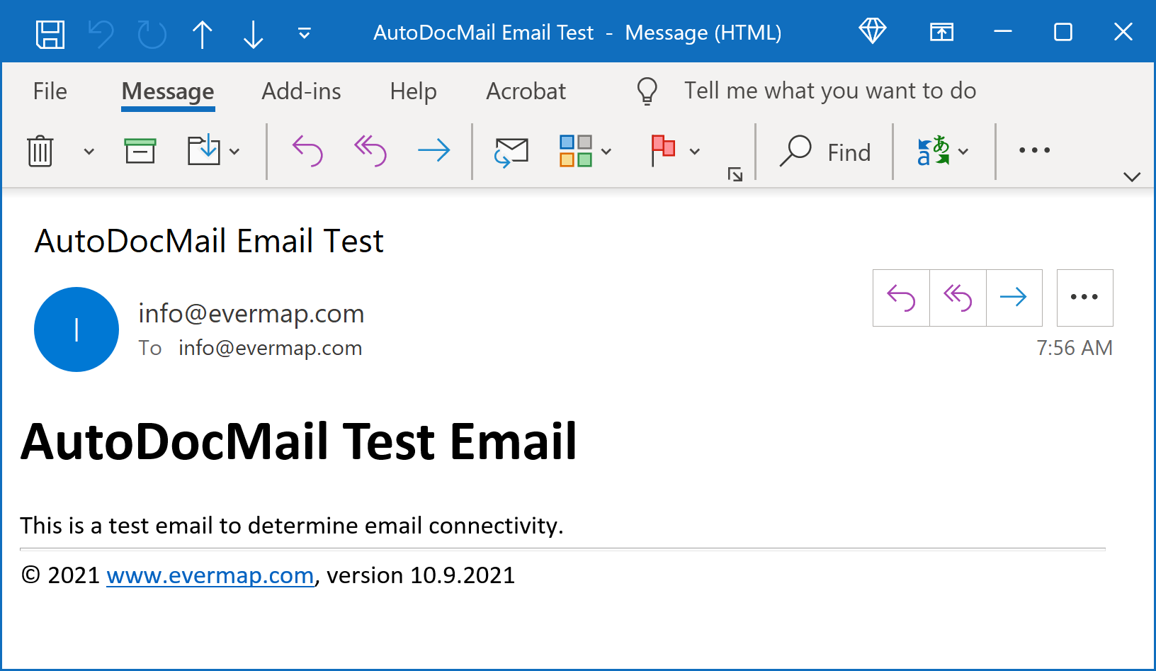 Check email message in Outlook
