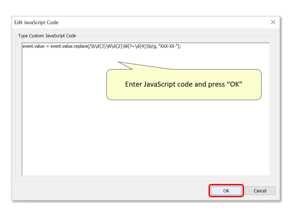 type javascript code