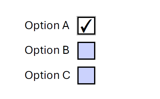 Sample checkboxes in PDF file