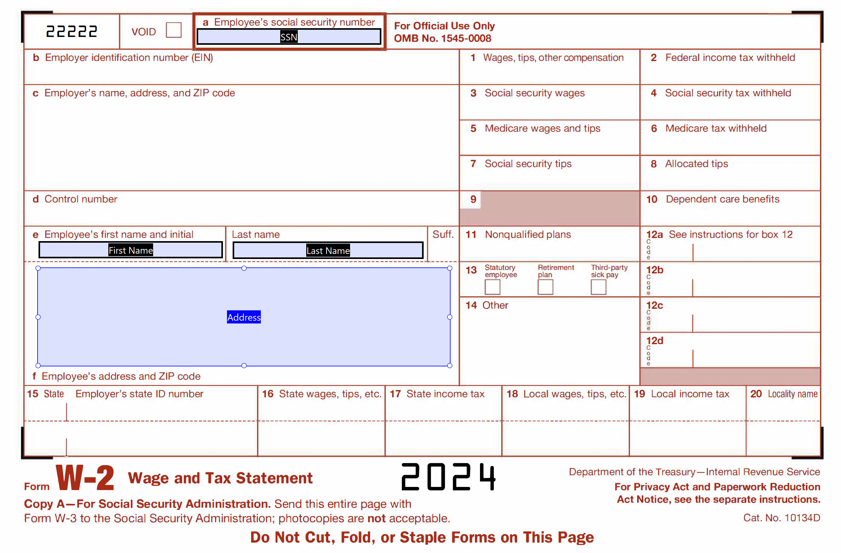 PDF form example