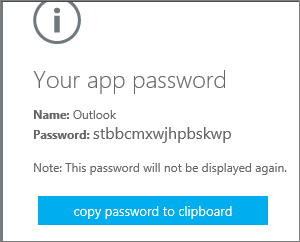 Copy app password to clipboard