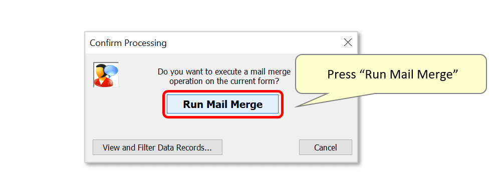 run mail merge