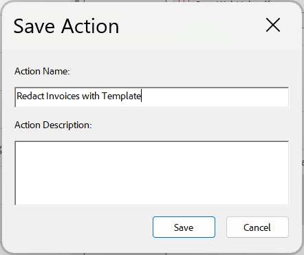 Name and save action