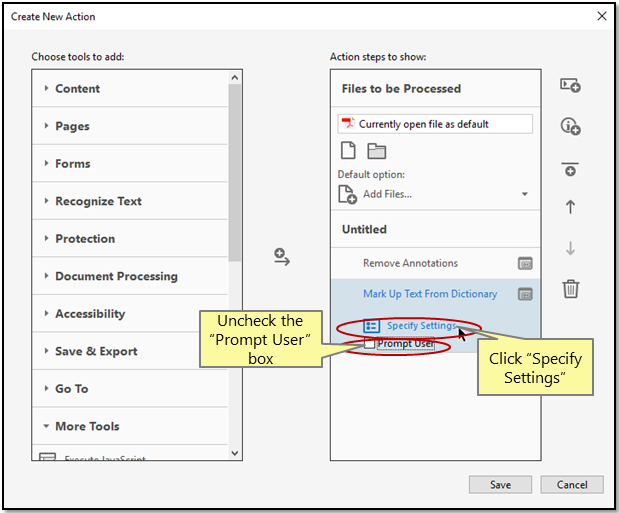 Redacting Multiple PDF Files with Action Wizard