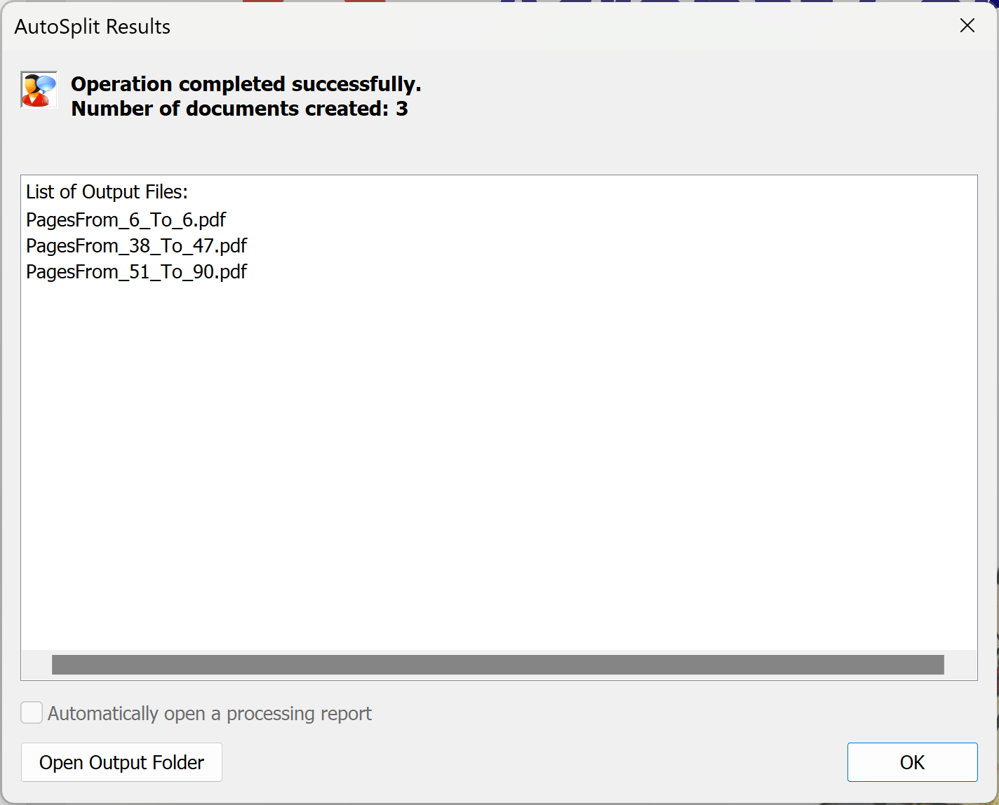 Inspect the results