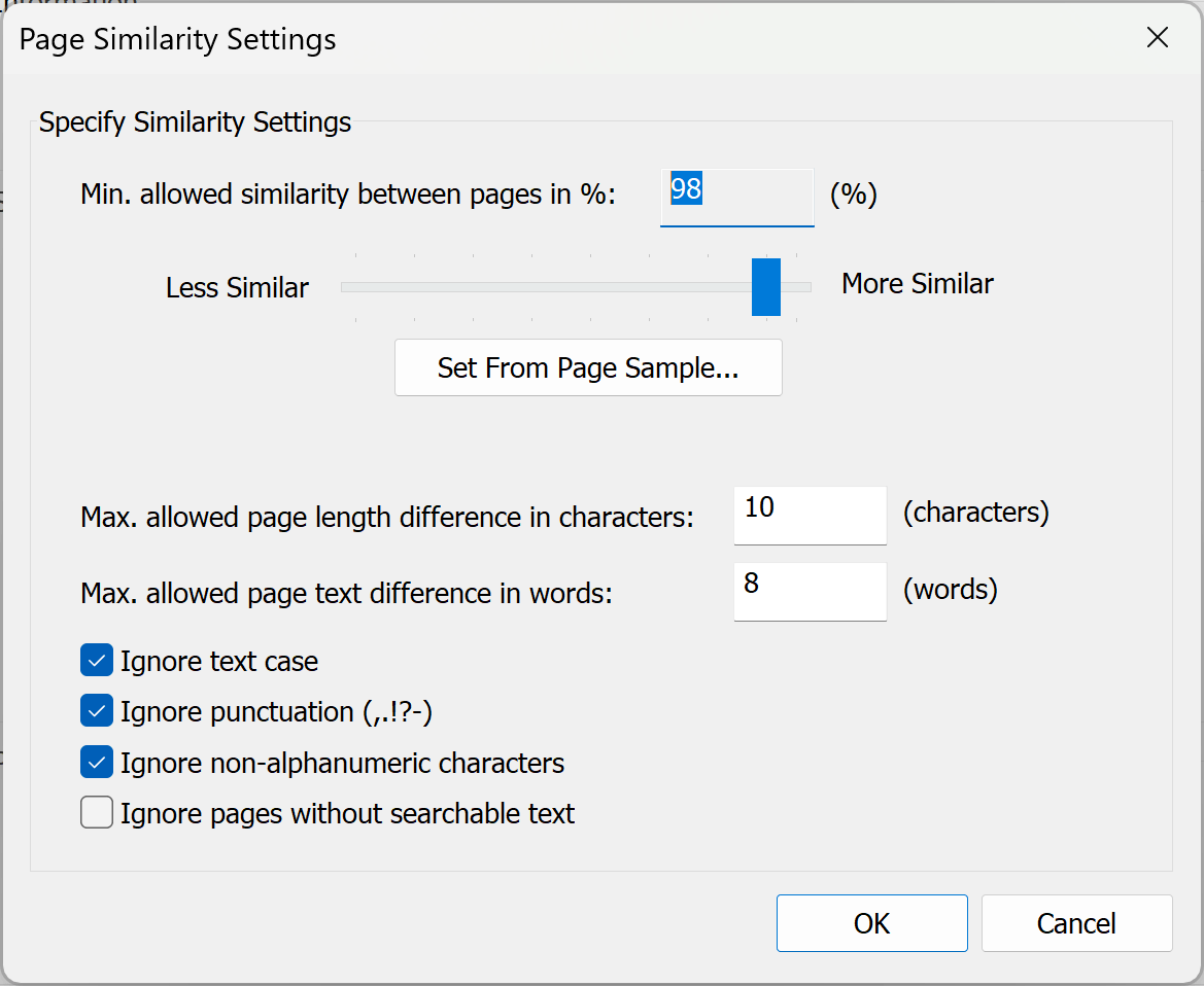 Set parameters