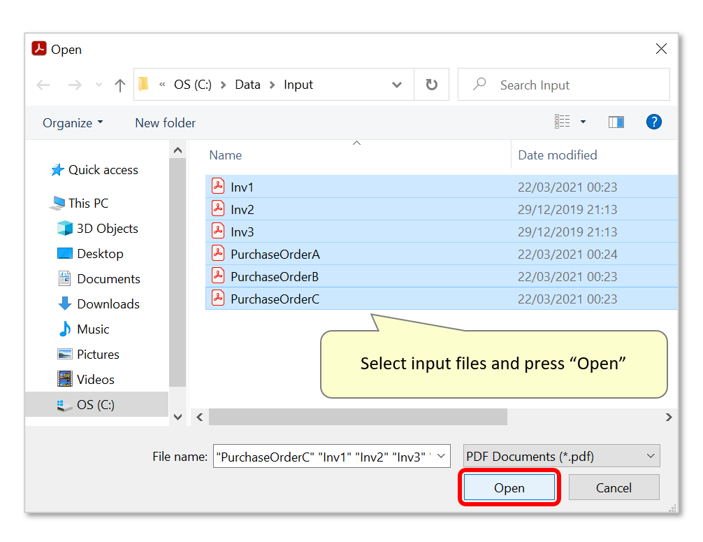 select files to rename