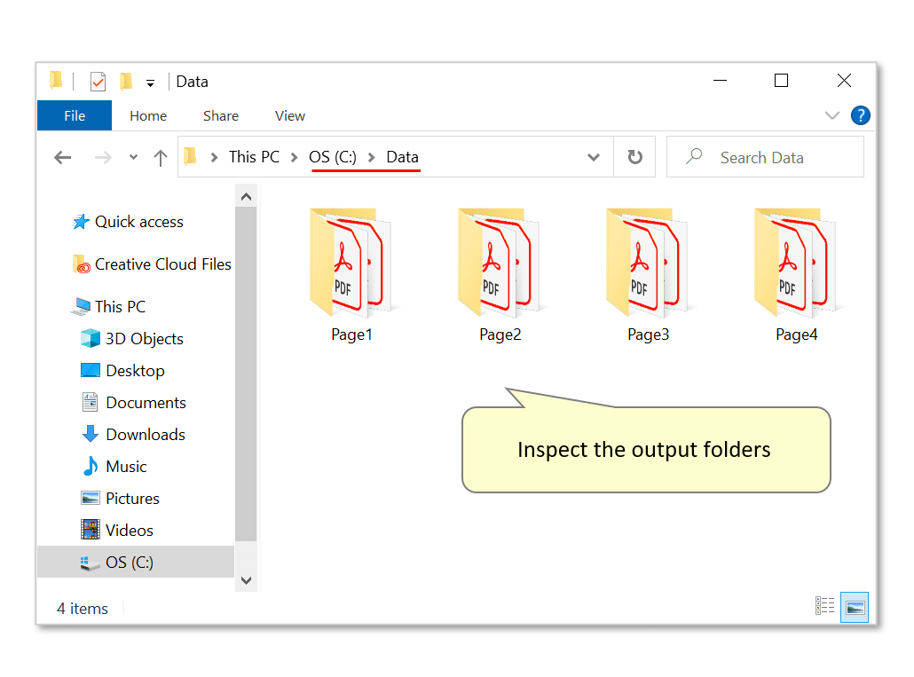 open output folders