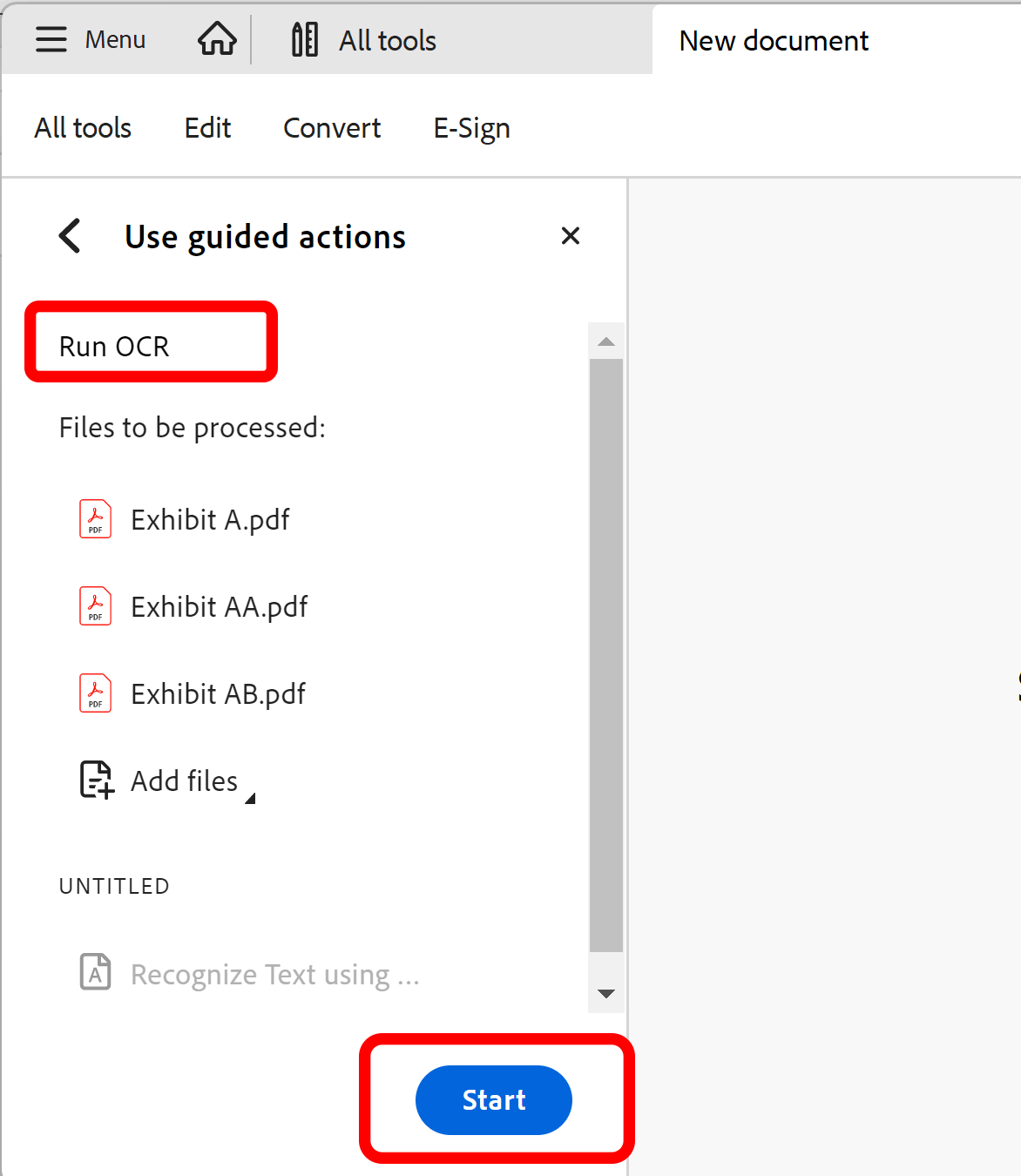 Press Start button