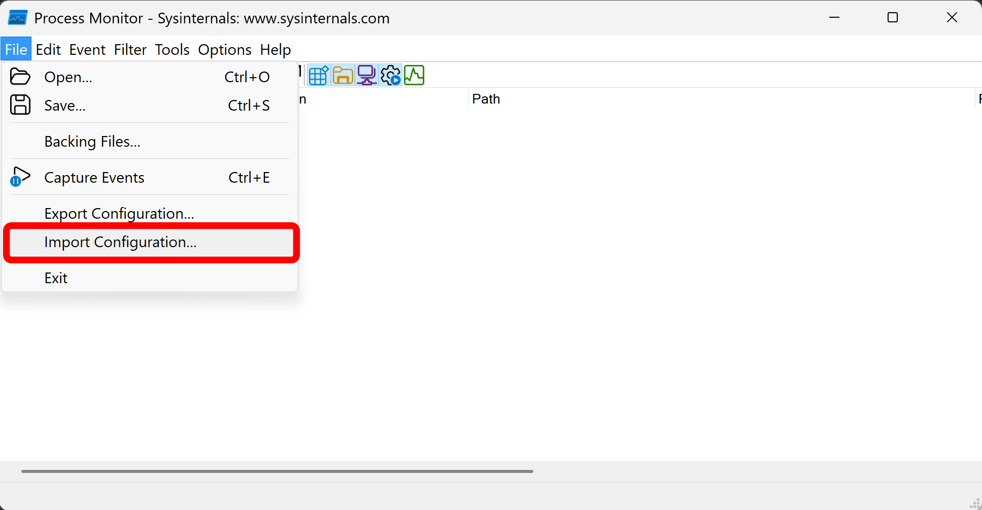 Import pmc configuration file